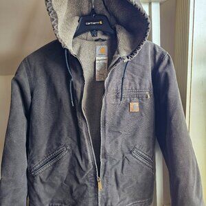 Carhartt J41 Brown sherpa w/hoodie